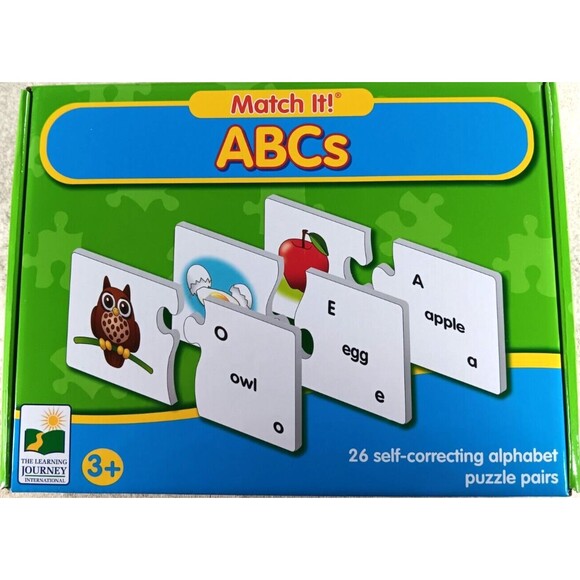 Match It! ABCs The Learning Journey 26 Self Correcting Alphabet Puzzle Age 3+ - Picture 1 of 4